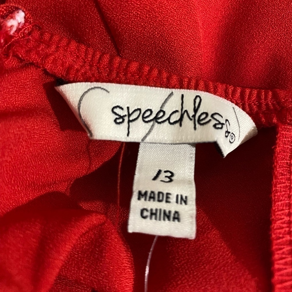 𝅺speechless Juniors' Strapless Ruffle-Hem Dress - Red, Size 13, $69 Bin P - Picture 8 of 9